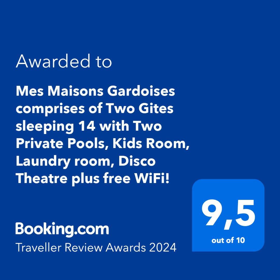 Mes Maisons Gardoises, Two Gites Sleeping 13 With Two Private Pools, Kids Room, Laundry, Disco, Free Wifi, Linen And Dog'S Are Welcome Gagnieres Ngoại thất bức ảnh